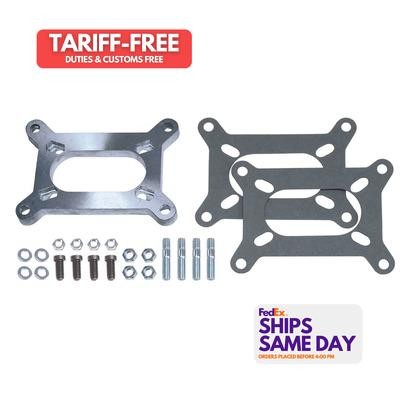 Trans-Dapt 2086, One Natural Aluminum Carburetor Adapter Performance Racing Part