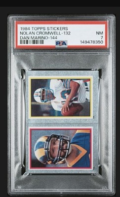 1984 Topps Album Stickers Nolan Cromwell Dan Marino #132-144 Rookie RC HOF PSA 7