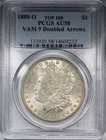 1888-O Morgan Dollar PCGS AU58 VAM 9 Doubled Arrows TOP 100