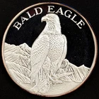 Bald Eagle, North American Wildlife Series, 2 Troy Oz .999 Fine Silver round!