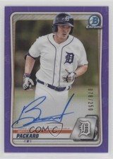 2020 Bowman Chrome Prospect Purple Refractor 78/250 Bryant Packard Auto 03ls