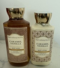 Bath Body Works Caramel Vanilla Body Wash Body Lotion 2-Piece Set NEW