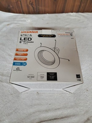 Sylvania LED Lamp 6'' Recessed Kit, Indoor Outdoor, 4000K 65W, 120 Volt 