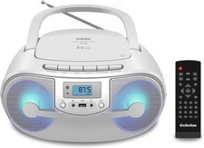 Portable Stereo CD Player Boombox, FM Radio with Bluetooth, Remote Control,CD...