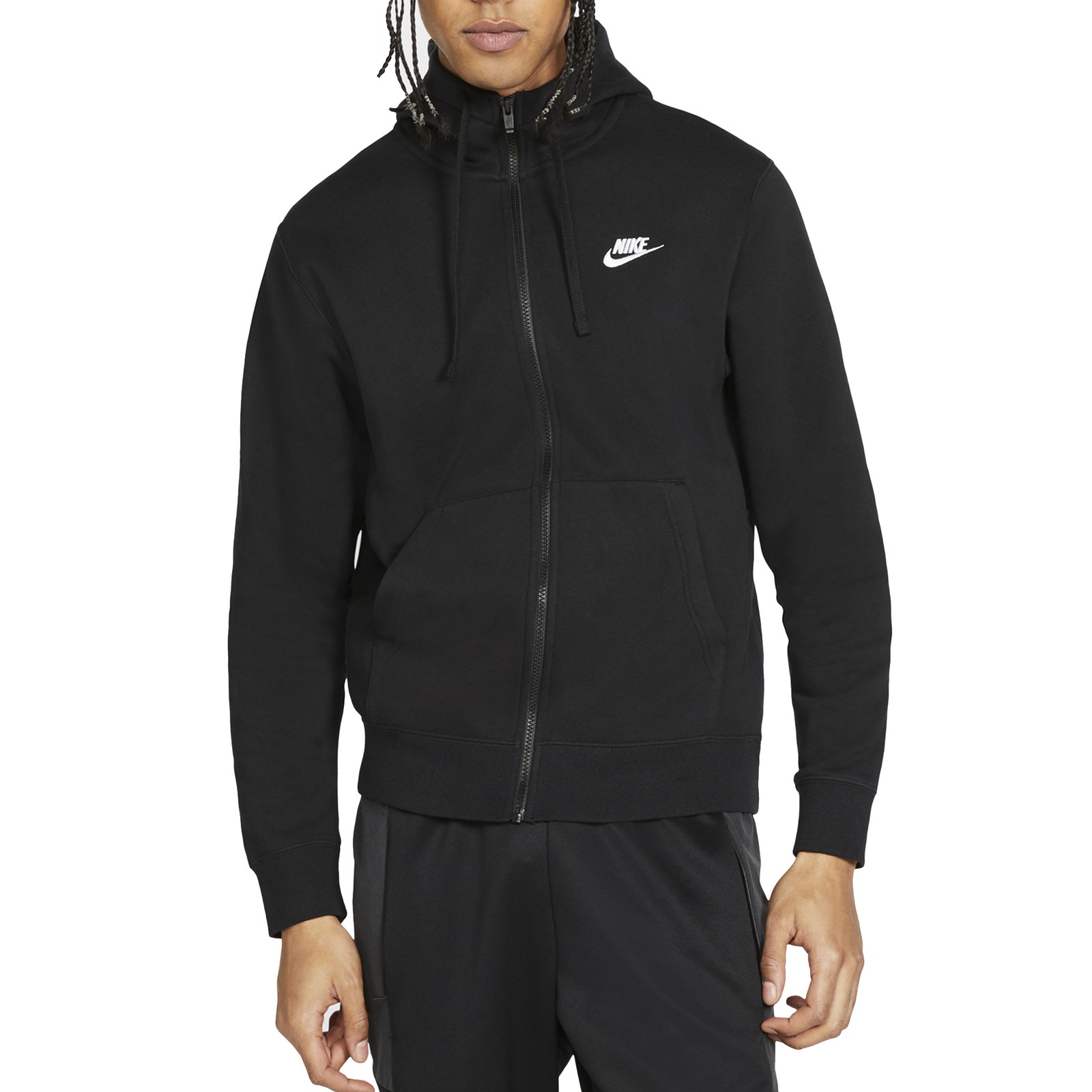Толстовка Nike Herren с капюшоном на флисовой подкладке Schwarz Gre XL Cod BV на молнии 16190₽