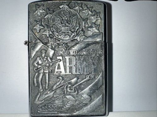 US Army Zippo Metal Heavy Duty Lighter Parts Only Untested Military Collectible
