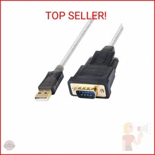DTECH Serial Cable to USB Adapter DB9 Male RS232 Port Supports Windows 11 10 8 7