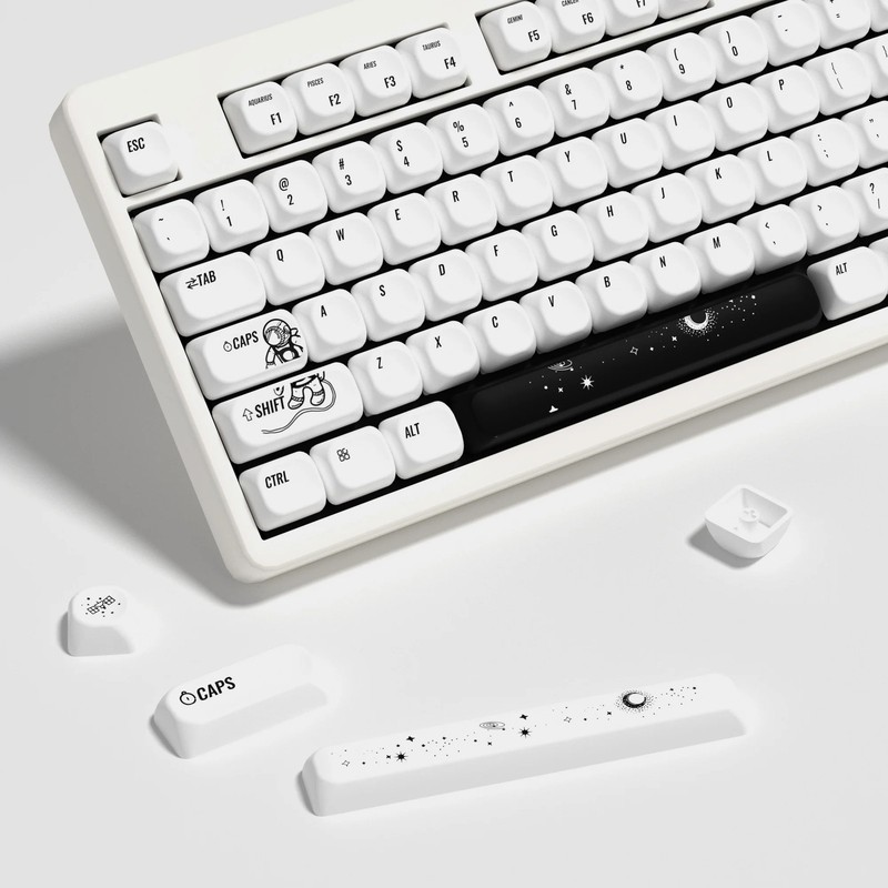 KBDiy Anime Outer Space PBT Keycaps KOA Profile 60-108 Key Mechanical Keyboard