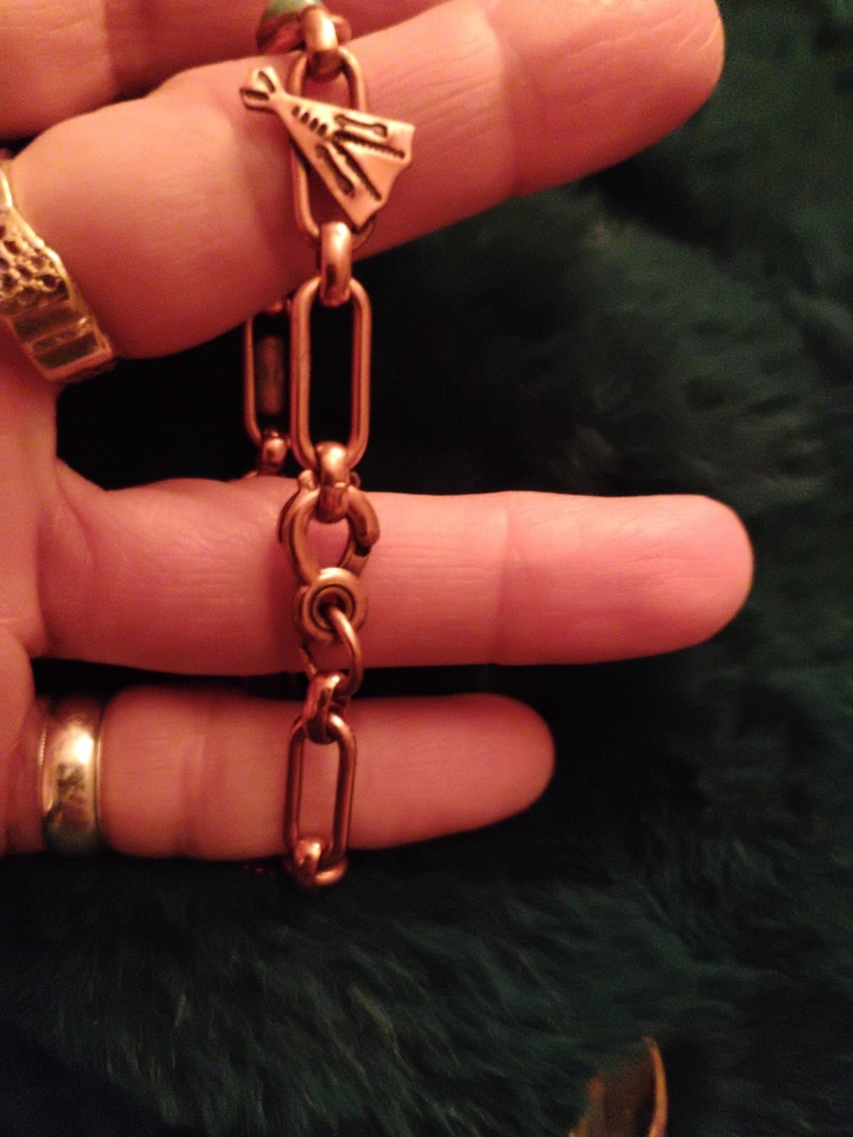 Vintage Navajo Style Solid Copper Storyteller Cha… - image 3