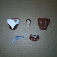 Cops N Crooks Hasbro Sundown Body Parts & Pieces & Gun Pistol Revolver Lot 