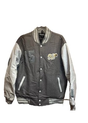 FB COUNTY Mens Varsity Leather Sleeves Baseball Jacket  Coat Sz Medium