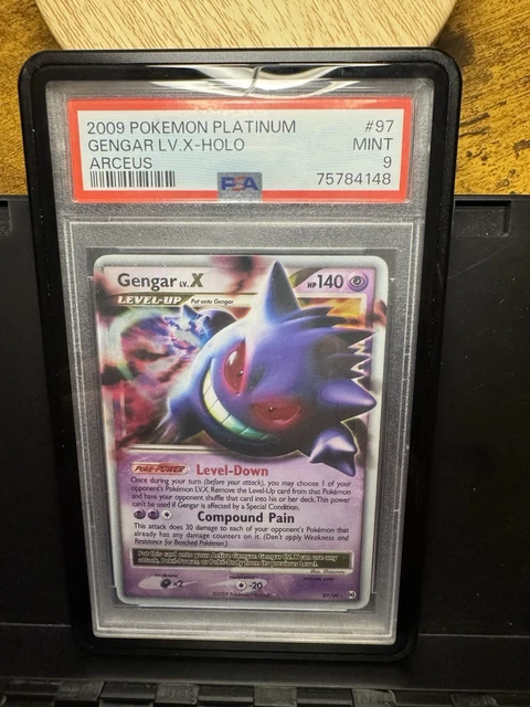 2009 Pokemon Platinum Arceus Gengar LV.X #97 Holo PSA 9
