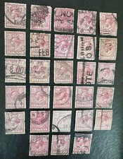 Great Britain stamps - collection of 28 six pence, George V., Used. Scott #167/1