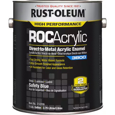 Rust-Oleum 314209 Acrylic Enamel Coating, Safety Blue, 1 Gal