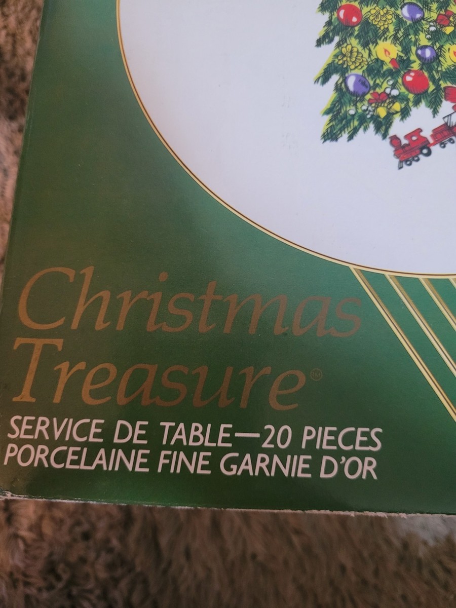 Vintage Jamestown China Christmas Treasure 20 Pc Dinner Set 1989