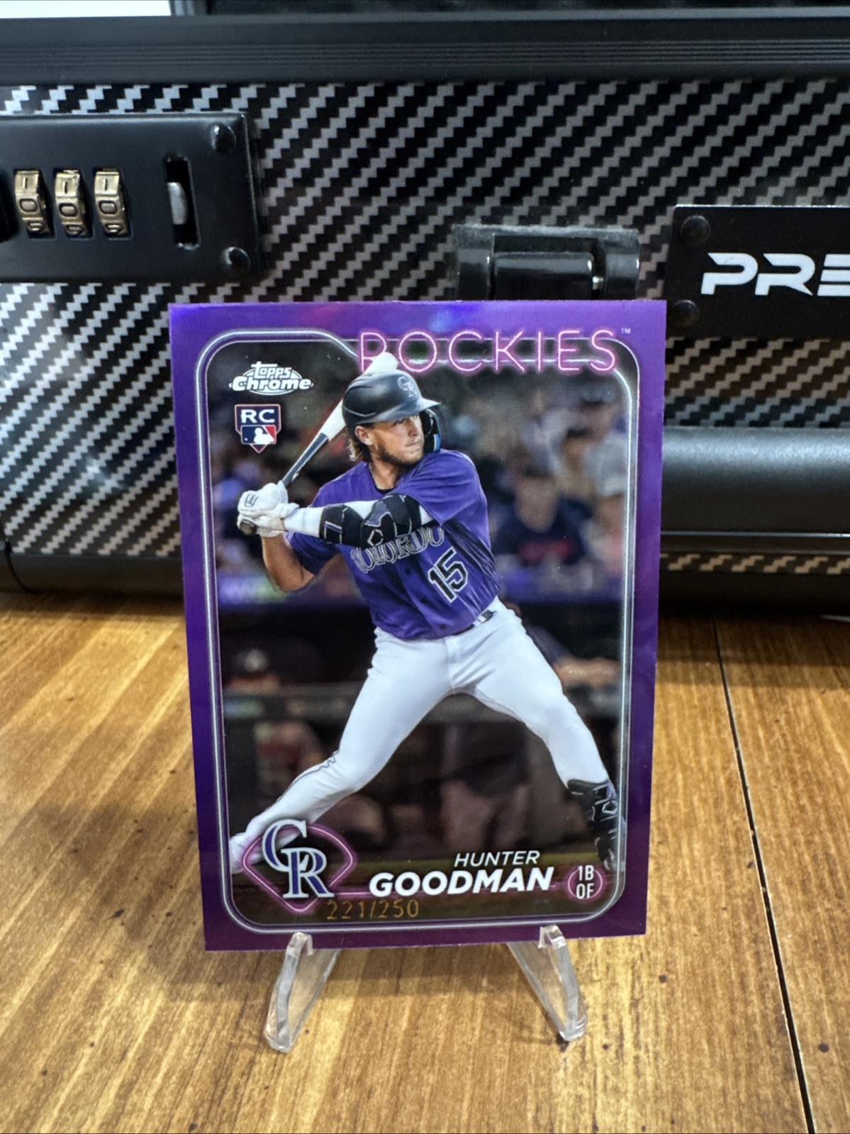 2024 Topps Chrome - Hunter Goodman #99 Purple Refractor /250 (RC)
