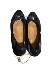 Black Ballet Flats with Bow Accent