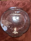Vintage Anchor Hocking 1950's Clear Glass Gold Fish Bowl USA #8 …7X 7x 5.5