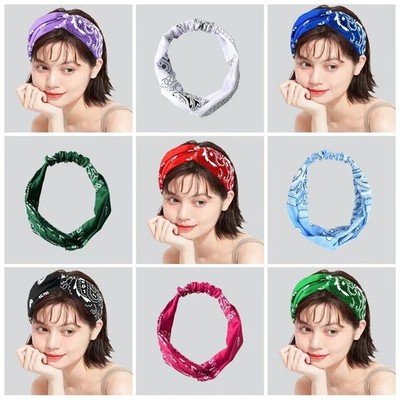 Unisex Stirnband mit Cashew Blumenmuster Schweißabsorbierend Polyester Material