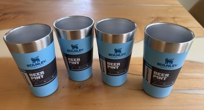 Stanley Adventure Stacking Beer Pint 16 oz Blue/Aqua Set of 4   New