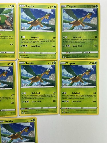 Pokemon Tcg Lot of 9 Tropius Reverse Holo Common basic - Picture 3 of 5