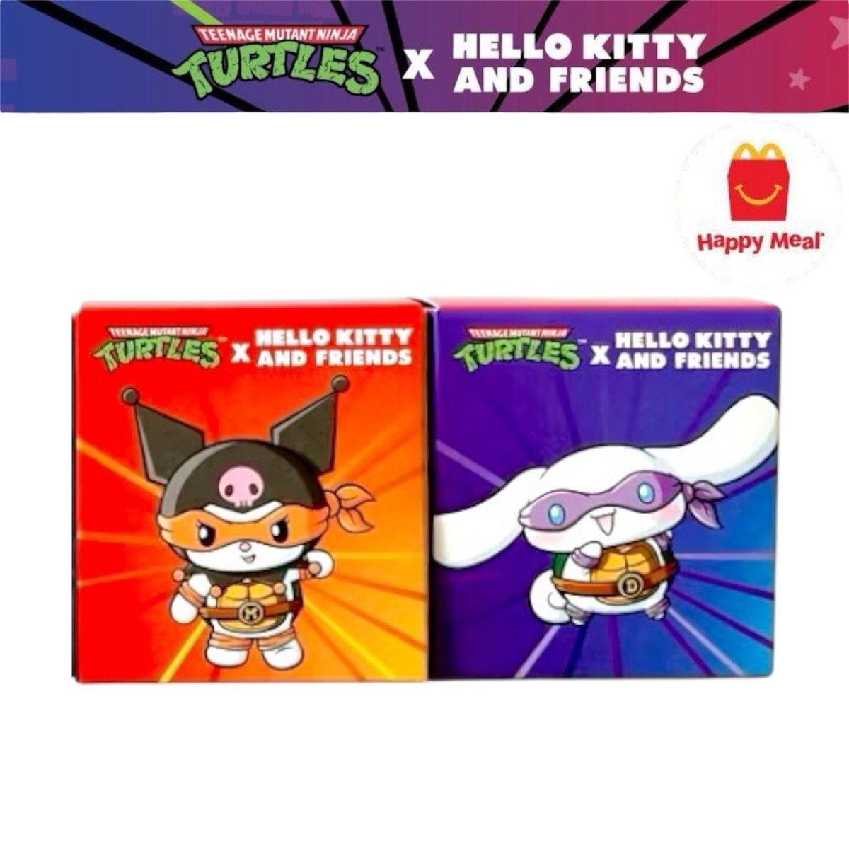 COMBO 2pcs Mcdonalds Teenage Mutant Ninja Turtles x Hello Kitty