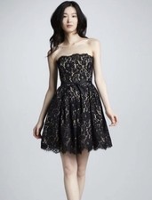 Robert Rodriguez X Neiman Marcus X Target Dress  Sz 6 Strapless Black Lace Party
