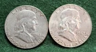 1963 D franklin half dollar's - lot of 2 coins