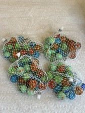 4 Bags of Marbles Multi-Colored