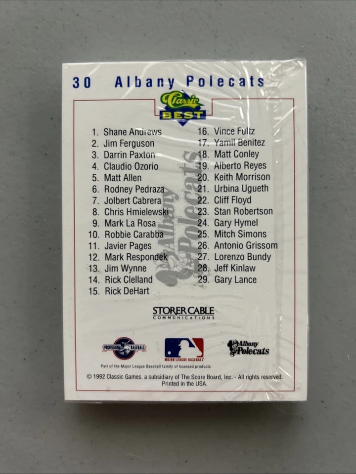 1992 ALBANY POLECATS TEAM SET/CLASSIC BEST/MINOR LEAGUE Baseball Cards Sealed - Image 2 of 2