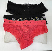 Victoria  s Secret Pink Shortie Set of 3 Panties size M 
