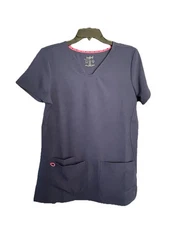 Heartsoul Navy Blue Women's Contemporary 20710 Scrub Top Size M New With Tags