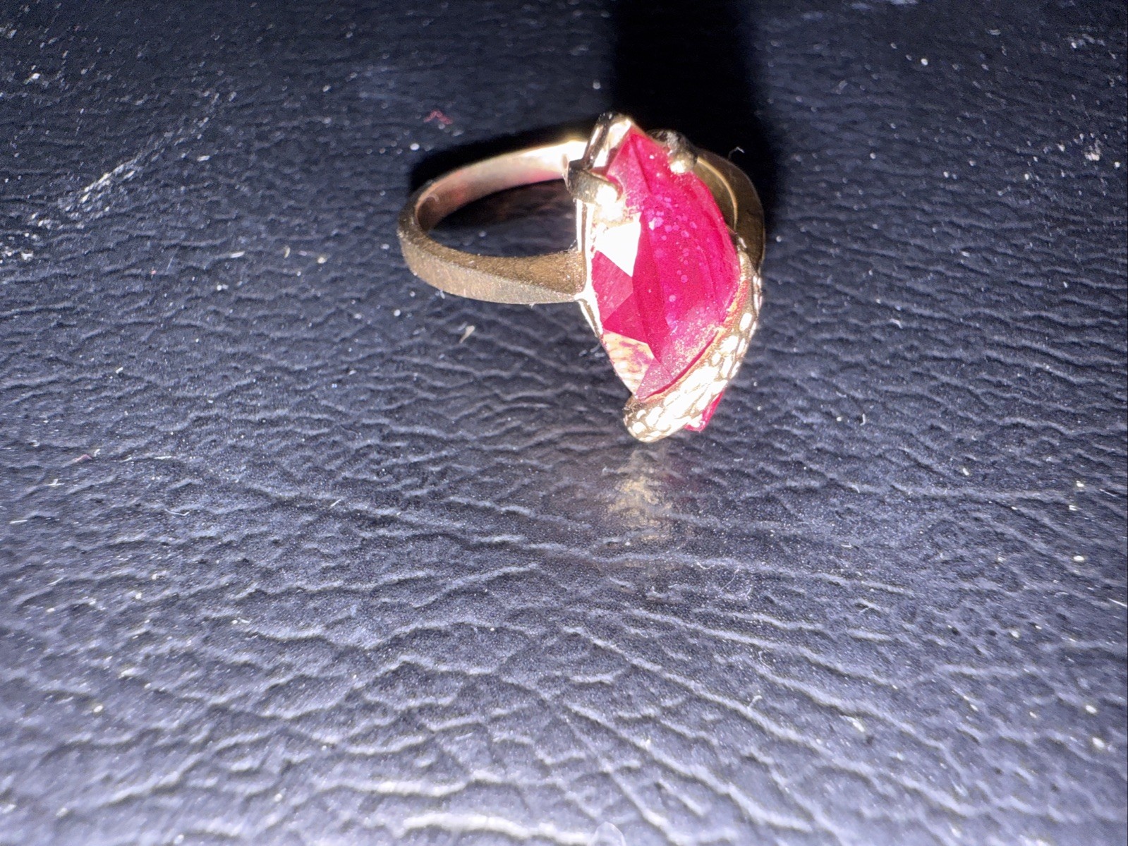 Antique Ruby 24K Ring - image 4