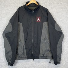 Nike Air Jordan Retro 5 Windbreaker Jacket Men's Large Black Gray Colorblock