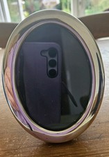 Sterling Silver Oval Photo Frame Hallmarked   11.5cm X 8cm  Photo 9cm X 6.5 cm