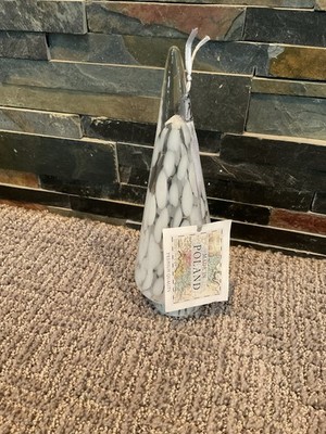 Zorza Polish Art Glass Tree Clear & White NWT 9 