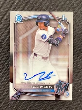 2025 Bowman Chrome #CPA-AS Andrew Salas Prospect Autographs Miami Marlins