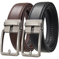 Men's Leather Belts Fashion Automatic Buckle Cowskin Male Belts Luxury Designer