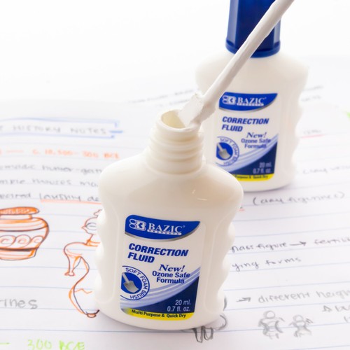 BAZIC 0,7 FL OZ (20 ml) liquide correcteur avec brosse en mousse (2/pk), paquet de 24 - Photo 7/8