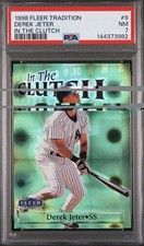Derek Jeter 1998 Fleer Tradition In The Clutch SSP Refractor PSA 7 Pop 5 Rare!