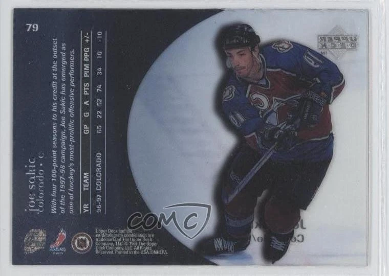 1997-98 Upper Deck Ice Joe Sakic #79 HOF - Image 2 of 2