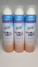 Secret Whole Body Deodorant Spray Peach  Vanilla Scent 3.5 Oz Each 3 Pack 