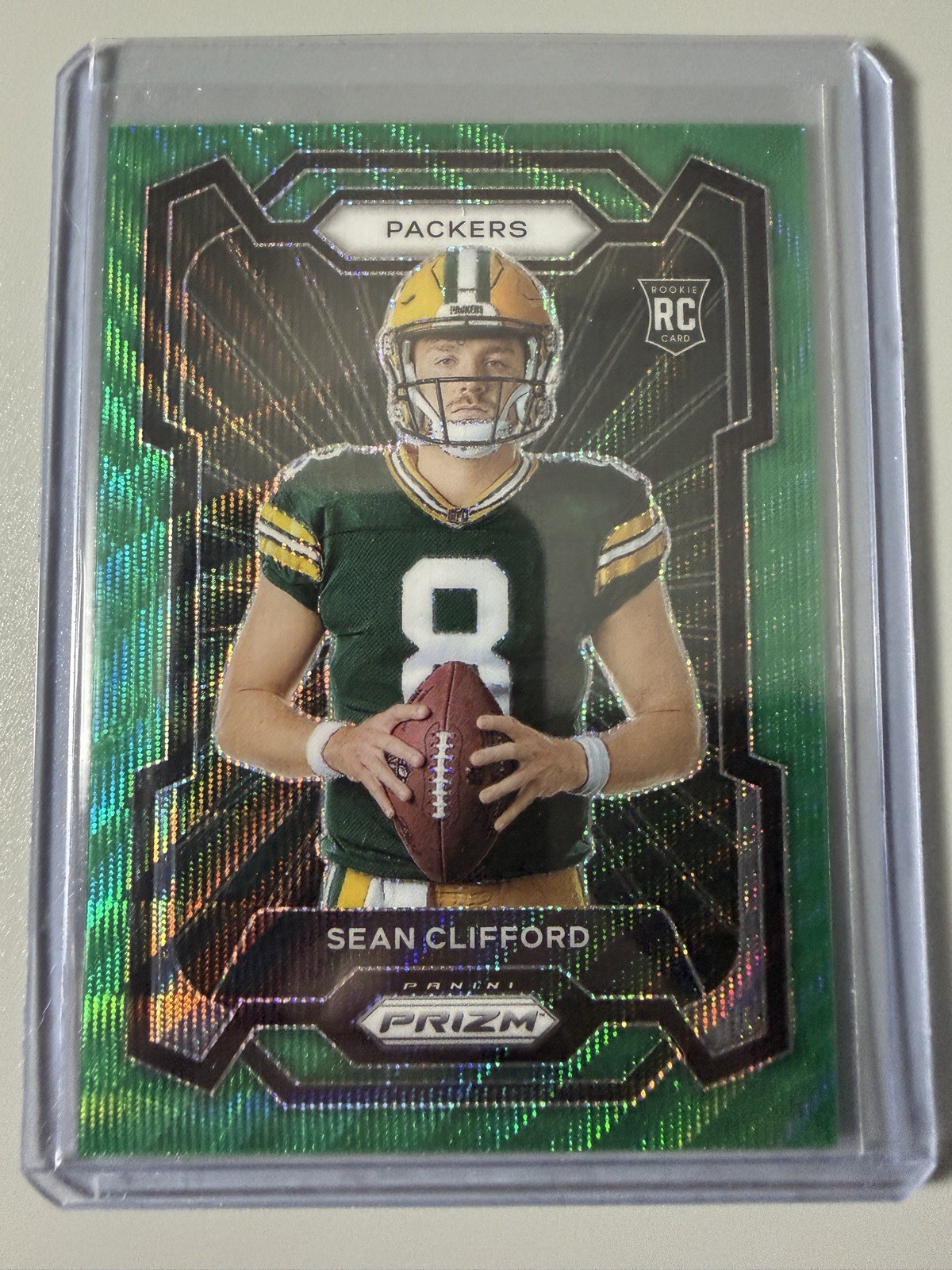 2023 Panini Prizm - Rookies Green Wave Prizm #338 Sean Clifford (RC)