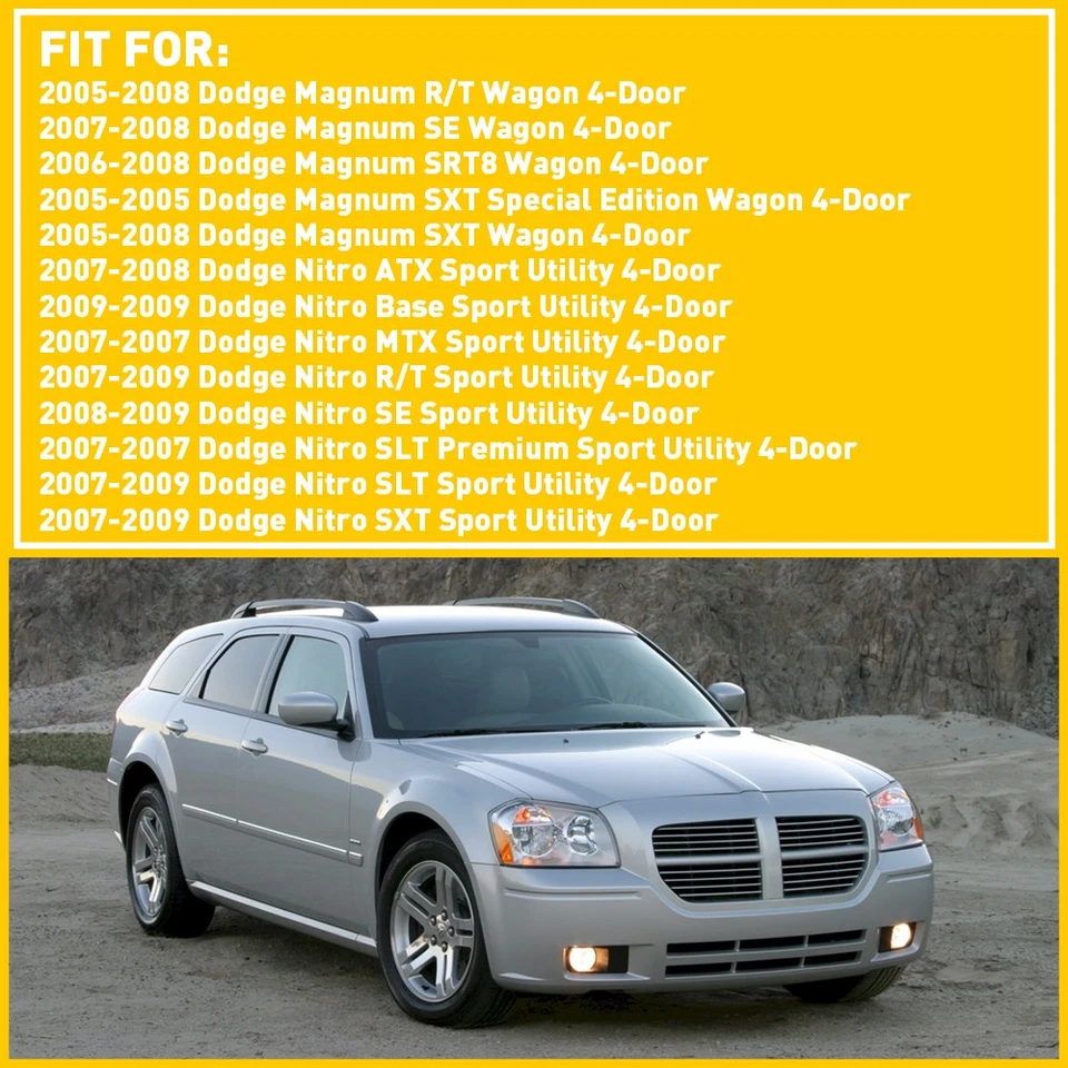 KIT Par de limpiaparabrisas de brazo trasero y cuchilla para Dodge Magnum 2005-2008 Dodge Nitro 2007-2009 Foto 2 de 4