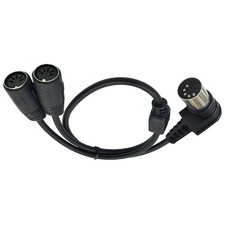 Y Splitter DIN 5Pin Male to Two 5Pin Female Adapter Cable Compactly Design
