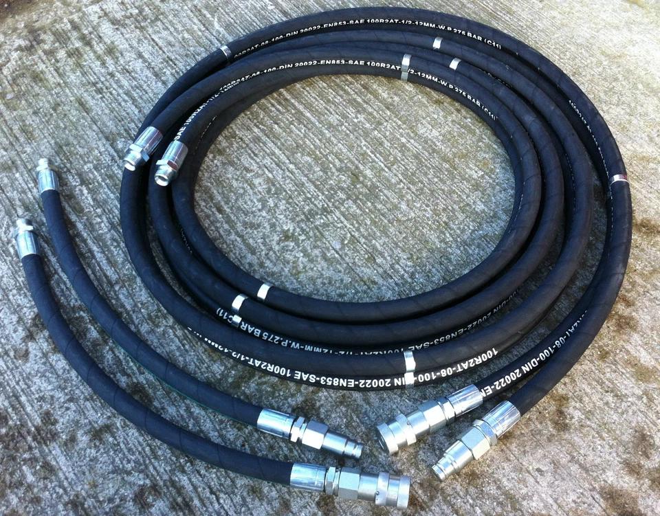 NEXT DAY DELIVERY Hydraulic Breaker Hose Set 6mtr R2AT Complete With Whip Hoses