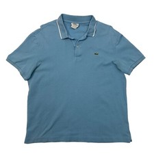 Lacoste Polo Shirt Mens 6 Sky Blue Regular Fit Short Sleeve Collar Cotton READ