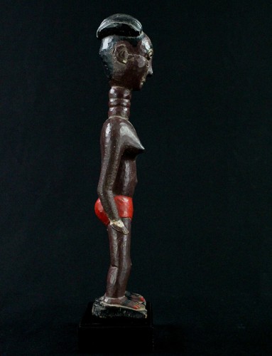 Art Africain - Femme "Colon" Agni Anyi sur Socle - Visage Magnifique - 27,5 Cms - Photo 3 sur 12