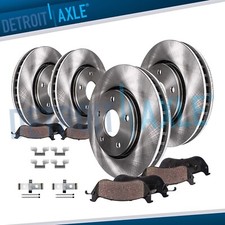 13.98 Front 11.81 Rear Brake Rotors Brake Pads For 2011 - 2014 Ford Mustang