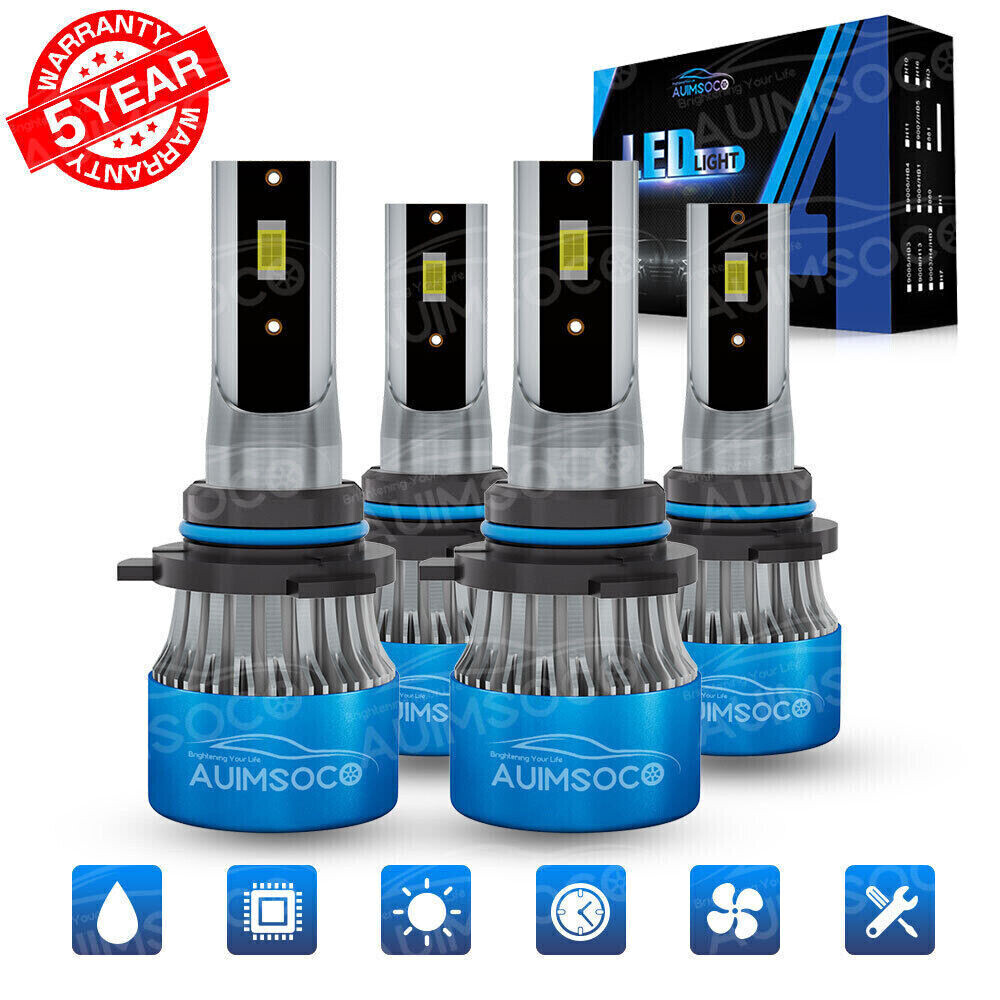 9005 9006 LED Headlights High Low Beam Lights White For Chevy Suburban 1500 2500